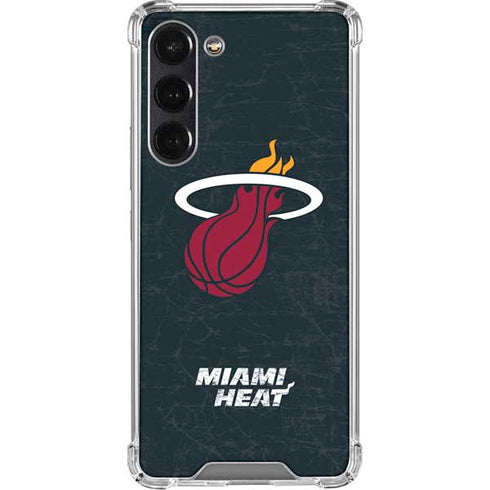 NBA Miami Heat Black Partial Logo Galaxy S24 FE Clear Case